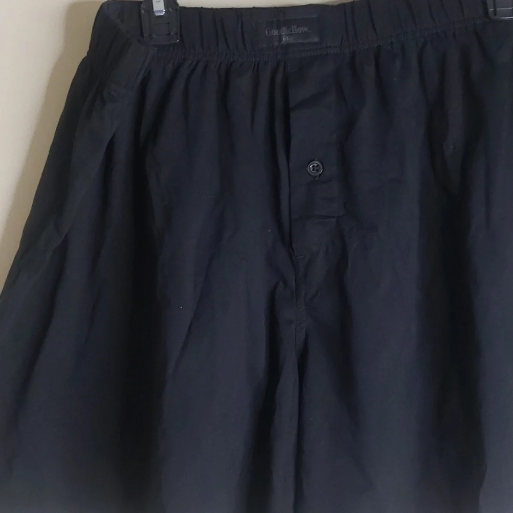 Mens Black Boxer Shorts Good Fellows XL